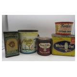 Five Vintage Advertising Tins & Tubs