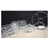 1950's Colonial Lady Snack Trays,Vtg. Pressed