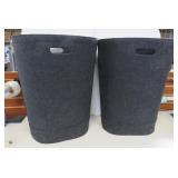 Two Felt 28' Structured Trash Cans - Look New!