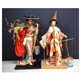 Two Vintage Geisha Dolls
