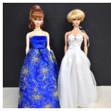 Two Vintage Reproduction Barbies In Excellent Cond