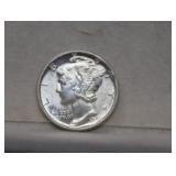 1943 BU Mercury Silver Dime