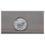 1943-S BU Mercury Silver Dime