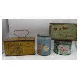 Four Vtg. Tobacco Advertising Tins
