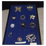 (11) Vtg & Newer Broochs - Two Need Repairs