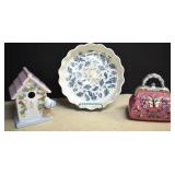 Seymour Mann Ceramic Birdhouse,Mary & Martha