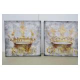 King and Queen Crown Canvas Prints - 12x12
