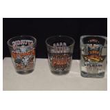 (3) 1998 & 2000 Sturgis Bike Rally Shot Glasses