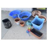 Terra-Cotta Clay Pots and Plastic Pots