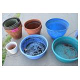 Terra-Cotta Clay Pots and Plastic Pots
