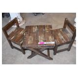 Child's Table and Chairs - Table 15' x 15' x 17'