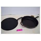 One Lodge & One Wagner Cast Iron Skillets