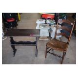 Side Table and Ladder Back Chair