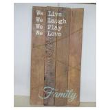Family Photo Board - 29x14.5