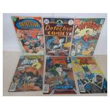 Six Vintage Batman Detective Comic Books