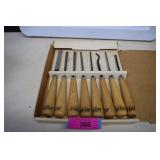 Vintage Powr Kraft Wards 8 Piece Wood Carving Set