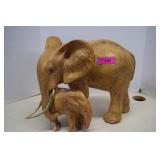 Mother & Baby Elephant Statue. Showing Damage