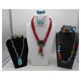 Southwest Inspired Turquoise and Coral Jewelry