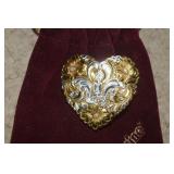 Crumrine Heart Belt Buckle w/Bag