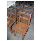 Four Wooden Kitchen Chairs