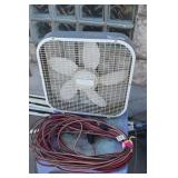 Extension Cord 100ft and Fan