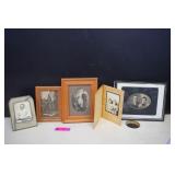 Five Antique Photos in Frames