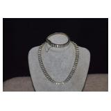 Rhinestone Choker Necklace & Bracelet