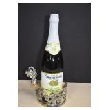 Silverplate Bottle Holder and Cork