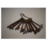 Ten Antique Skeleton Keys
