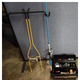 Zebco Rod and Reel,New Rod Holder & Tackle Box W/