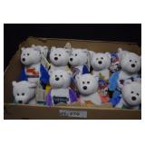(14) Plush State Bears w/ State Quarters in Foot
