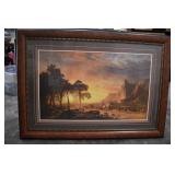 Large 45x32' Framed & Signed Western Print