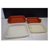 Two Tupperware Marinade Containers w/Lid