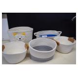 Five Fabric Baskets