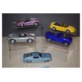 Five Diecast Cars (Larger Than Hotwheels)