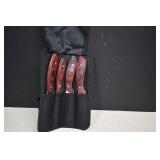 Browning 0032 Hunting Knife Set In Roll Up Storage