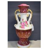 Vintage Victorian Porcelain Vase Lamp Base -Hand