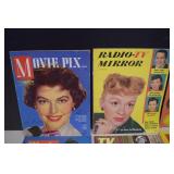Six 1940's-50's Movie /Tv Magazines