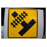 Reflective Railroad Crossing Metal Sign 36'x36'