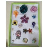Tray of Flower Brooches S. Coventry & More