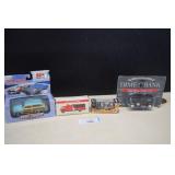 Die Cast Dime Bank, Surfer Car, Fire Truck &