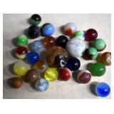 Collection Of Vintage Marbles,One Glows
