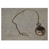 Statue of Liberty/Eagle Pocket Watch w/ Chain