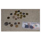 1971D Eisenhower, Bush Presidential Dollar&1943