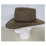 Vtg. Statesman Pure Rabbit Fur Felt Hat - Sz 6-7/8