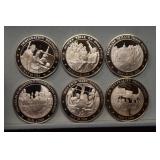(6) Franklin Mint 'History of America' Comm.