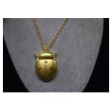 'Majestime' Lady Bug Watch on Chain-Wings Unfold