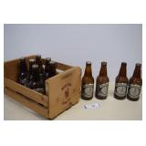 10- Rare Cowboy Beer Bottles & Wood Crate