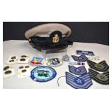 Military Us Navy Hat,Patches Including Master