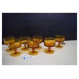 MCM Hoffman House Imperial Amber Sherbet Glasses